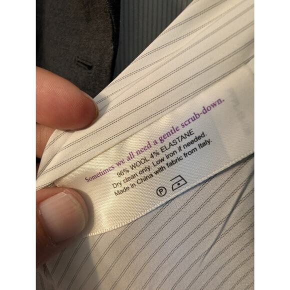 MM Lafleur The Ross Wool Blend Blazer Charcoal Grey Womens +1 (XL) Tw Button - Picture 9 of 9